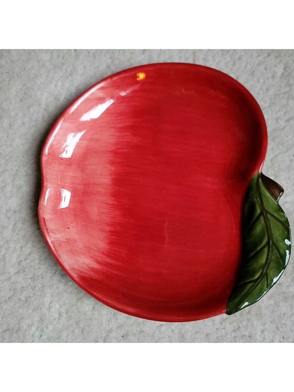 Gibson Porcelain Red Apple Shape Serving Dish